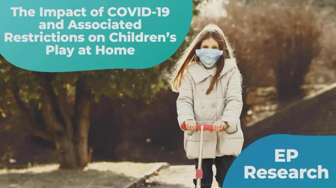 Blog: The impact of covid-19 and associated restrictions on children's play. Image: girl wearing mask riding a scooter. 