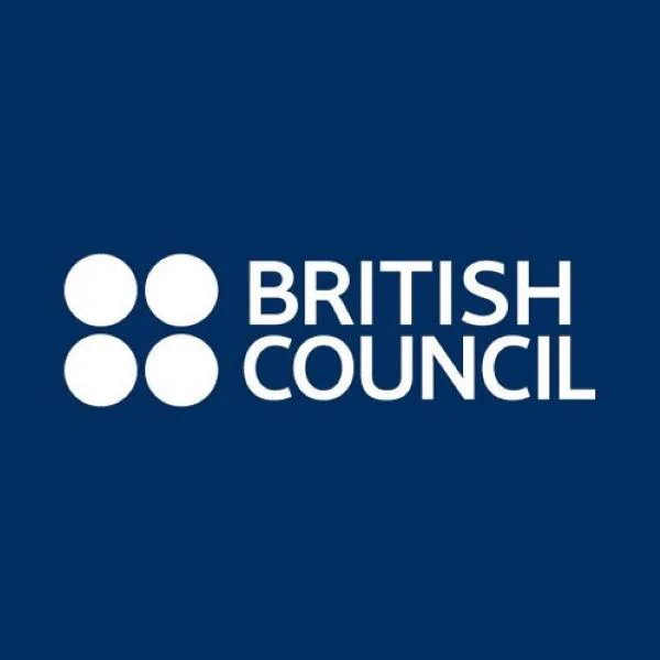 British Council logo - white text on a blue background
