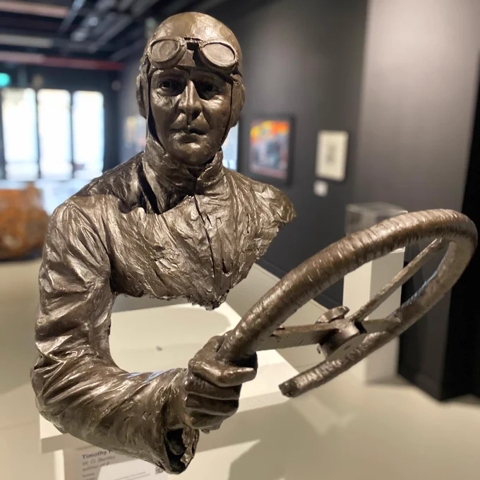 A sculpture of W O Bentley.