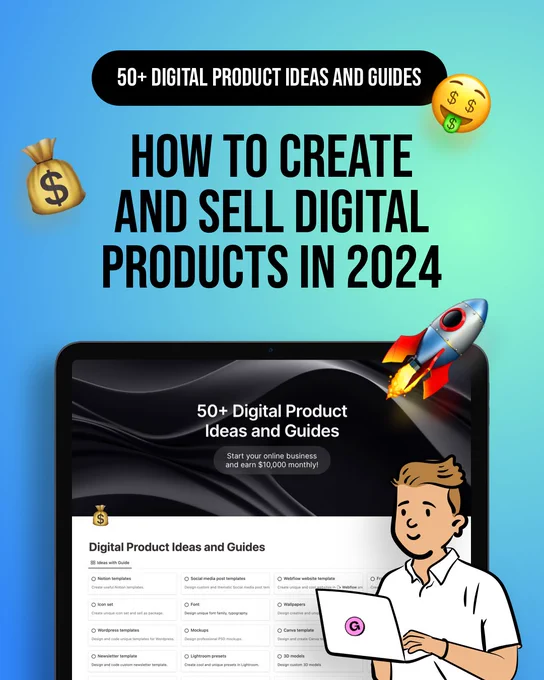 50  Digital Product Ideas and Guides