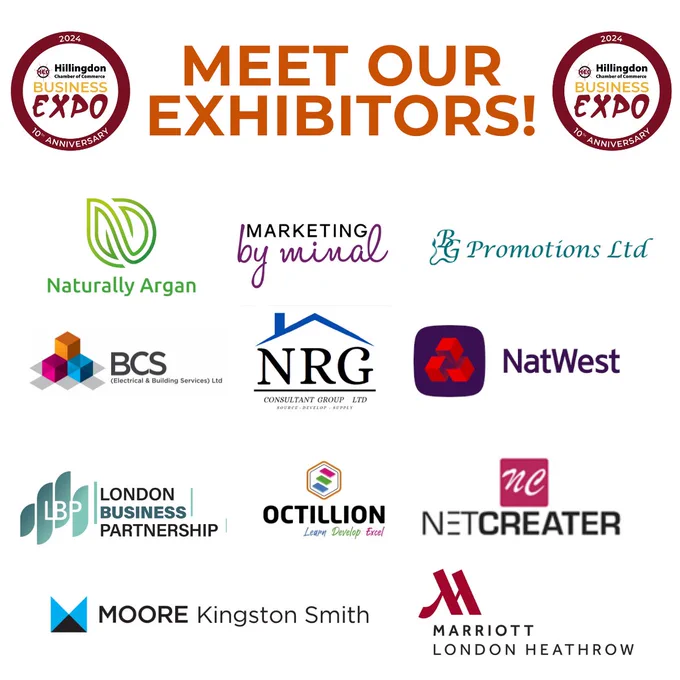 Naturally Argan, Marketing by Minal, London Business Partnership, BCS Electrical & Building Services,  NRG Consultant Group , NatWest Heathrow and Slough Business, BG Promotions Ltd., Octillion Training Academy, Netcreater, Moore Kingston Smith and London Heathrow Marriott Hotel as our exhibitors. 