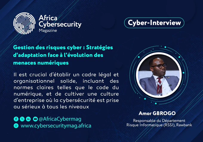 Interview Amor GBROGO - Responsable du Département Risque Informatique (RSSI) chez Rawbank