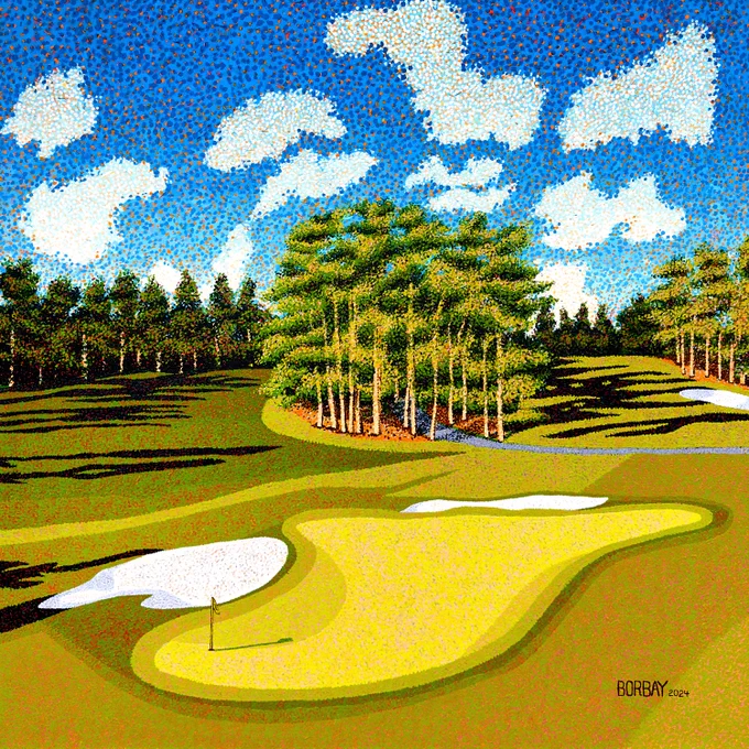 Pink Dogwood Painting by Borbay