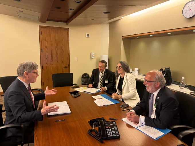MP Terry Duguid with IJC Canadian Secretary Christopher Wilkie, Commissioner Merrell-Ann Phare and newest Commissioner Robert Gioia