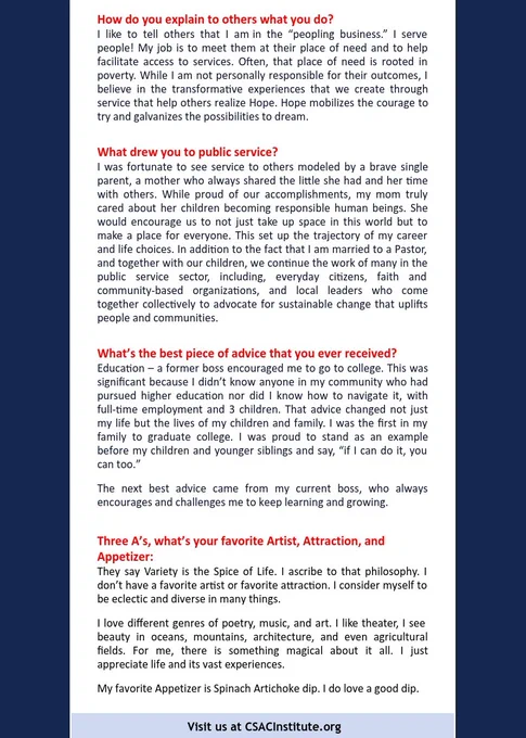 An interview with Linda D. Du’Chene | Assistant Director, Fresno County Department of Social Services. 

Happy Public Service Recognition Week. Thank you for all that you do!