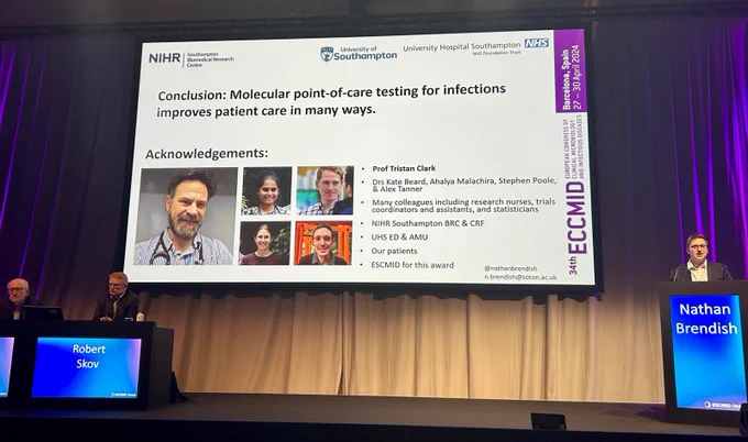 Conclusion: Molecular point-of-care testing improves patient care in many ways. Acknowledgements to colleagues, Southampton institutions, and our patients.