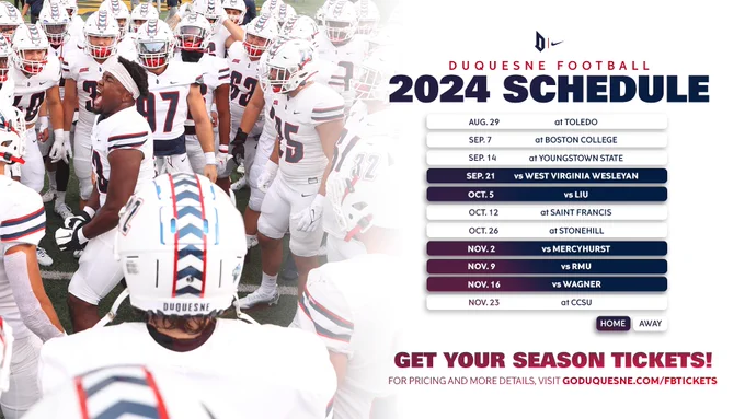 Updated 2024 schedule graphic