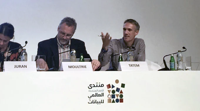 Professor Andy Tatem at the UN World Data Forum, Dubai, UAE.