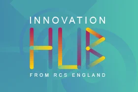 Text reads: Innovation Hub. From RCS England.