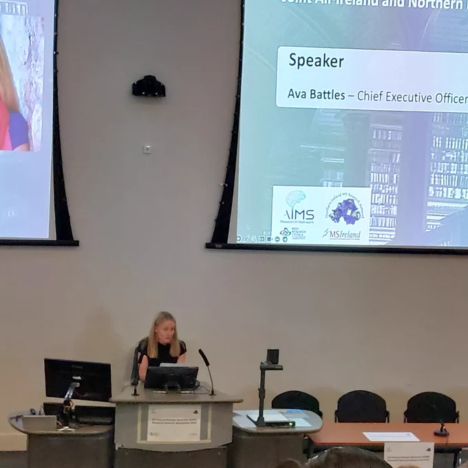 Eva Battles co-launches the All-Ireland Multiple Sclerosis (AIMS) Research Network Symposium 2024