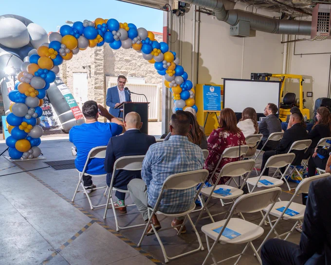 District Manager Jason Farned provides opening remarks. 