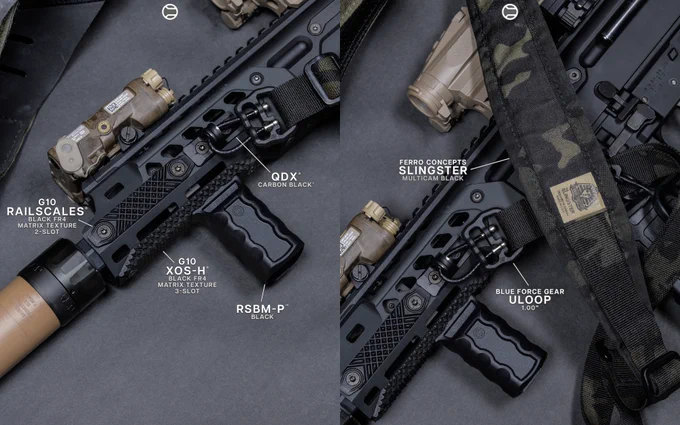 RailScales G10 Scales & G10 XOS-H Scale, QDX, MCX CSMR, Night Patch Medallions | Sig Sauer 7.75" 300 BLK MCX-SPEAR LT, Coyote SLX762-QD, Romeo4XT-Pro & Juliet4, Ferro Concepts Slingster w/ Blue Force Gear ULoops, NGAL, Magpul 30rd 300BLK PMAG, Shellback Tactical Stealth Low Vis Plate Carrier, Spiritus Systems Micro Fight Chassis, EOG Chem Light Holder. 