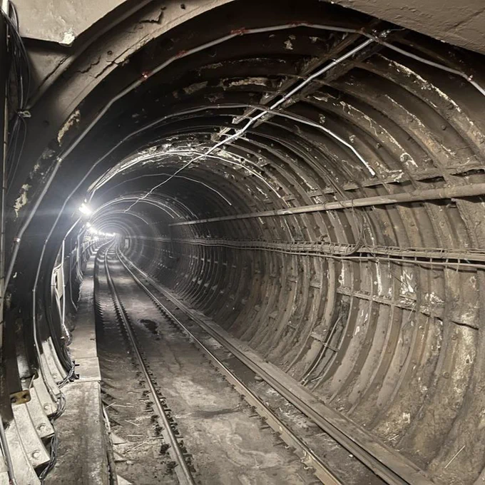 Empty subway tunnel