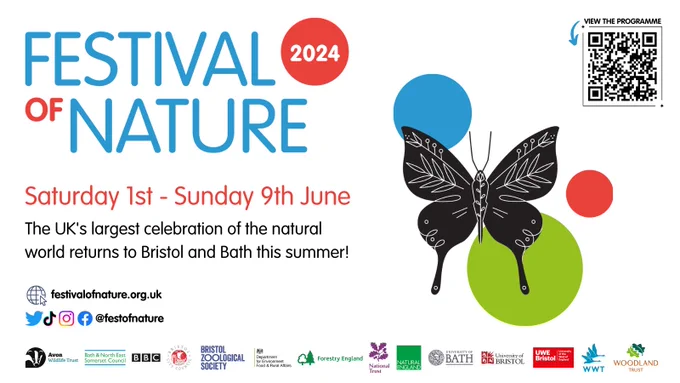 Poster design for the 2024 Festival of Nature, Saturday 1st-9th June.
