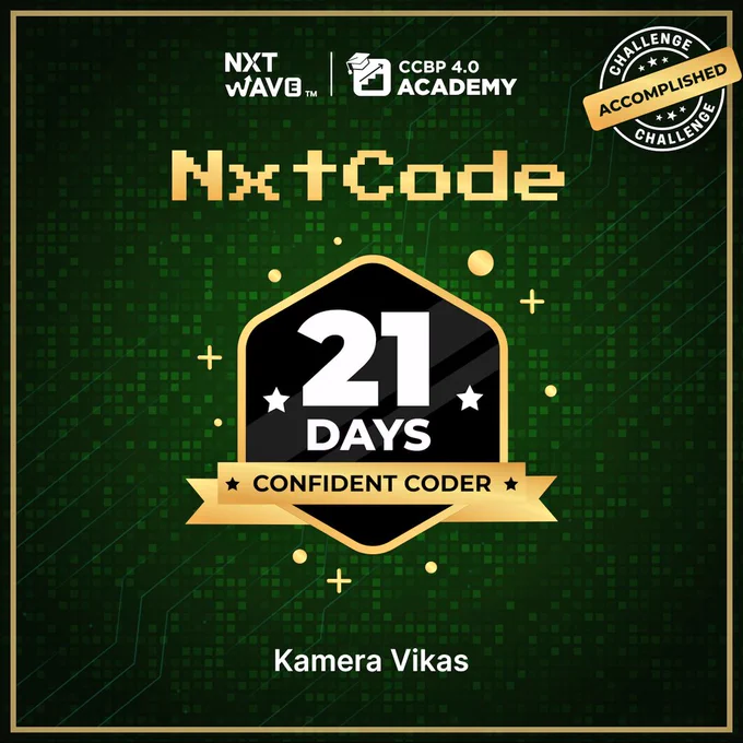 Badge: https://cdn1.ccbp.in/misc/nxtcode-21-days-challenge/EO3IJOCC0V.png