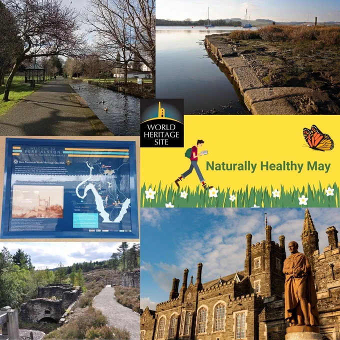 📷 Top Left - Tavistock Canal (c) Lesley Strong
Top Right - Weir Quay (c) Barry Gamble
Centre Left - Interpretation Panel at Bere Alston Station
Bottom Left - Tamar Trails (c) Emma Parkman
Bottom Right - Tavistock Guildhall (c) Ainsley Cocks