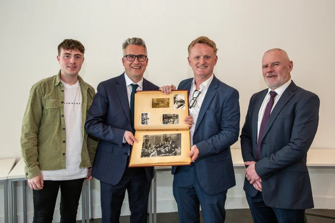 Corey Sangster, Iain Anderson, Mark Twigg and Professor Steve Olivier at RGU. 