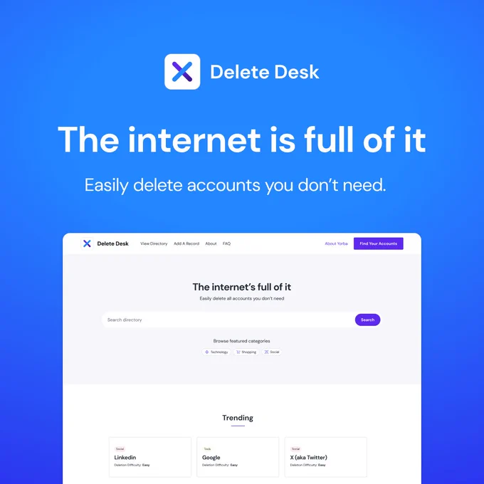 Ad for Delete Desk