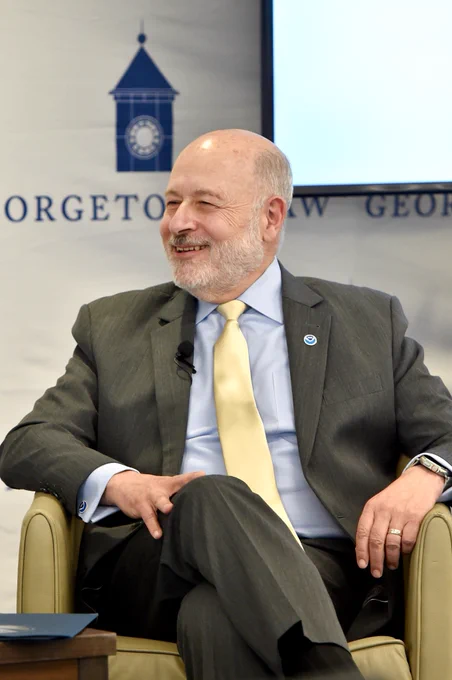NOAA Administrator Dr. Richard Spinrad pauses for a laugh during the event.