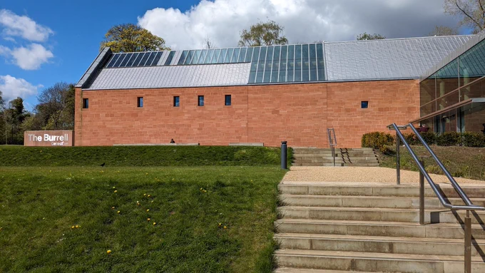 Burrell Collection - looking up towards main entrance concourse