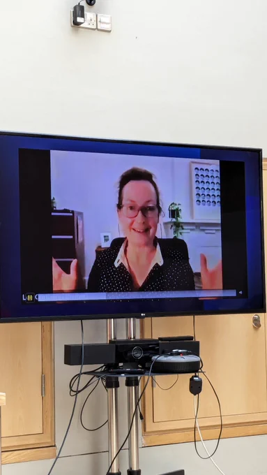 Lee Crothers visible in video call with Nick Barnes about their new book 