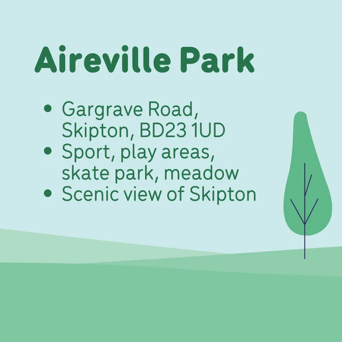 Animated nature landscape with the text “Aireville Park”.