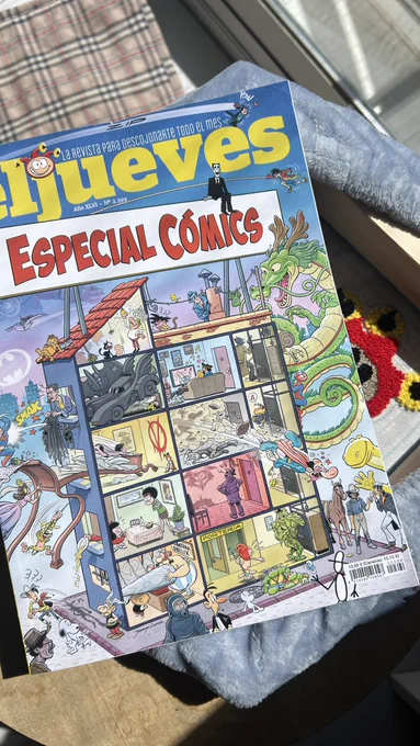 La portada de la revista mensual de humor “el jueves” Especial Cómics
