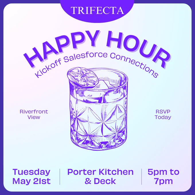 Happy hour invitation for Tuesday May 21st