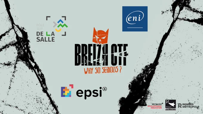 Sponsors Breizh CTF 2024
Logos de Pôle Sup de la Salle, ENI, EPSI