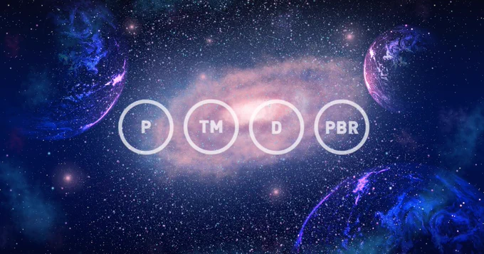 Galaxy with the four IP rights logos in the centre.  