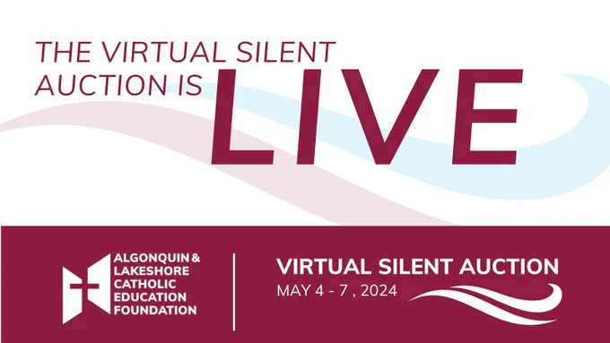 Graphic promoting the Virtual Silent Auciton is LIVE
ALCE Foundation logo
Virtual Silent Auction May 4-7, 2024
White swoosh graphic.