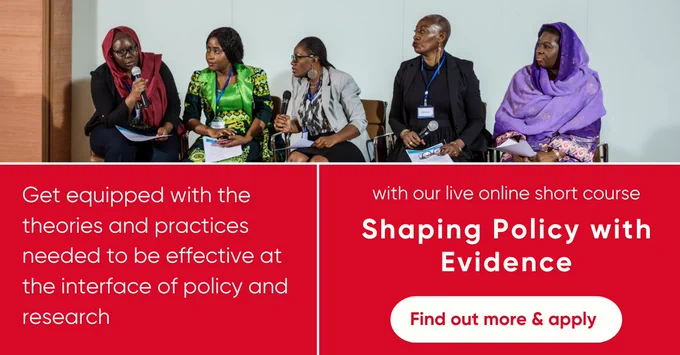 Shaping Policy with Evidence. Get equipped with the theories and practices needed to be effective at the interface of policy and research. Secure your place before the 
7 May deadline
