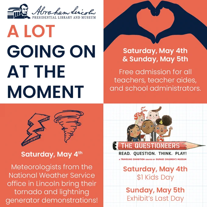 A promotional banner for ALPLM events on Saturday, May 4 and Sunday, May 5 with the words "A Lot Going On At The Moment"