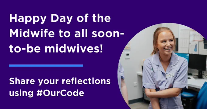 Happy Day of the Midwife to all soon-to-be midwives
Share your reflections using #OurCode