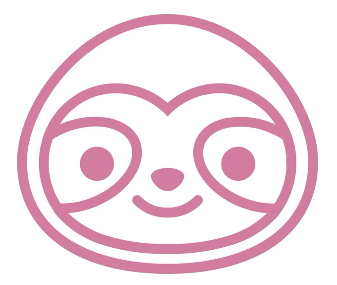The wicked cute pink sloth logo