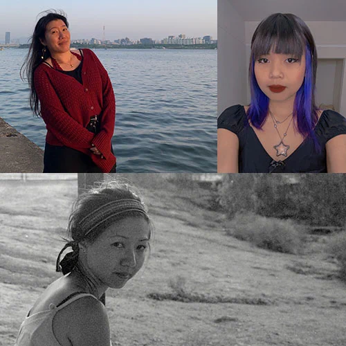 3 poets, standing on the dock of the Bay, at home with star pendant   newly cropped bangs, on the porch in a summer dress