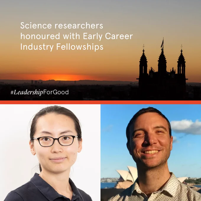 A/Prof Sonia Liy and Dr Ben Mather awarded Early Career Industry Fellowships by the Australian Research Council
