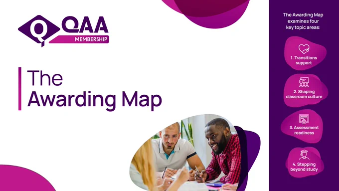 The Awarding Map examines four key topic areas: transitions support; shaping classroom culture; assessment readiness; stepping beyond study.