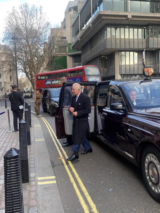 His Majesty The King arriving at an event.
