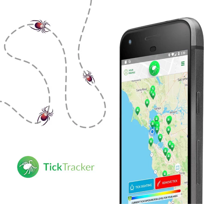 Image of the TickTracker app and logo.
