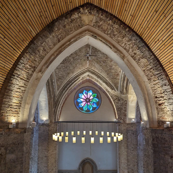 Photo of newly refurbished Abney Park chapel interior