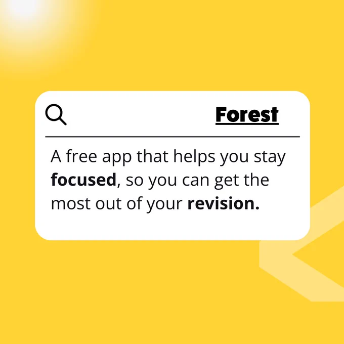 Yellow graphic with text box discussing "Forest"