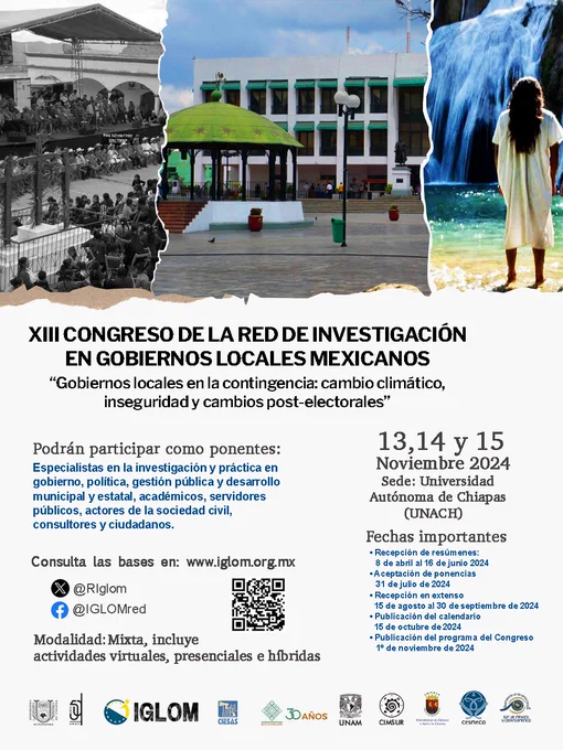 XIII Congreso IGLOM, 13-15 noviembre, en Tuxtla Gutiérrez Chiapas