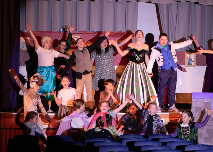 All 35 students from the K-8 school participate in showcasing Frozen KIDS from May 6-10 at St. Patrick Catholic school in Erinsville.