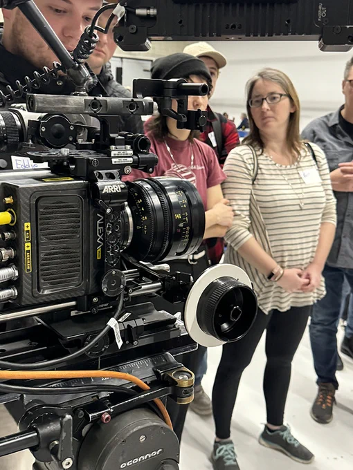 people watch camera person use camera