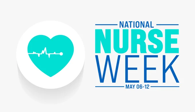 6th to 12th May is National nurses week background template. Medical and health care concept. Celebrated annually in United States. nurse dress with Thank you nurses concept.