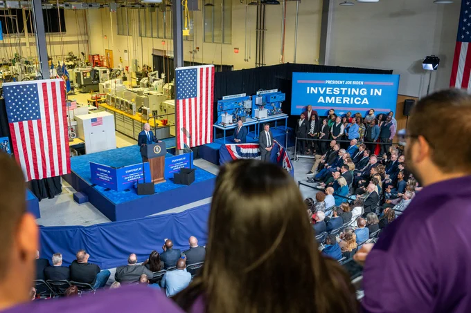 President Biden delivers remarks in Wisconsin.