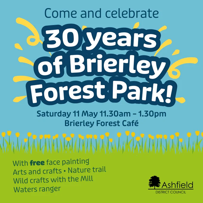 Come and celebrate 30 years of Brierley Forest Park on Saturday 11 May 