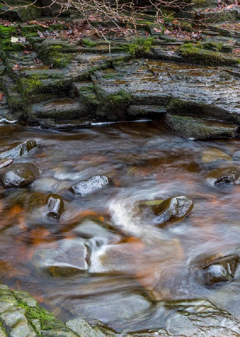 Water running in a river