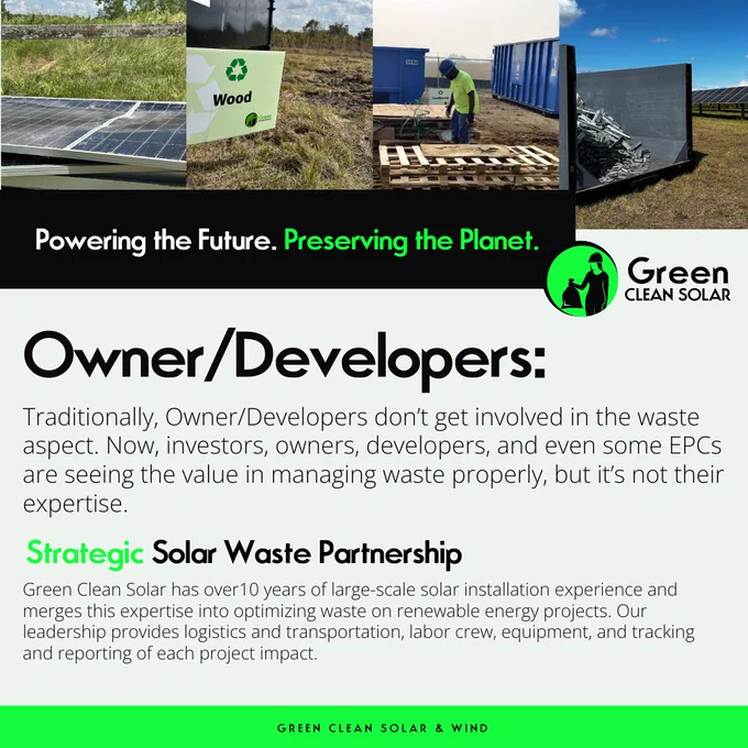 Owner/Developers | Green Clean Solar & Wind♻️